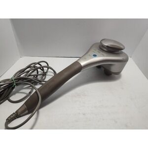 Brookstone Handheld 15-Speed Percussion Massager Dual Heads 235333 TESTED